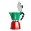 La cafetière moka Italia est une élégante cafetière pour 6 tasses, idéale pour préparer un délicieux café sur un feu gaz.