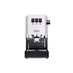 Home single-basket espresso machine Gaggia New Classic EVO in white.