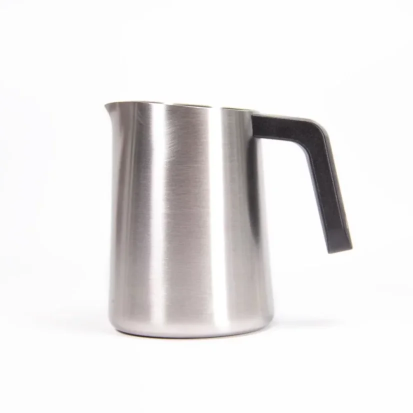 Silver Subminimal Flowtip milk jug with a capacity of 450 ml on a white background