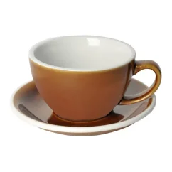 Šálka a podšálka Loveramics Egg - Cafe Latte s objemom 300 ml v karamelovej farbe, vyrobená z kvalitného porcelánu.