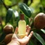 Glass bottle with 100% natural shea oil, designed for skin care, 10 ml.