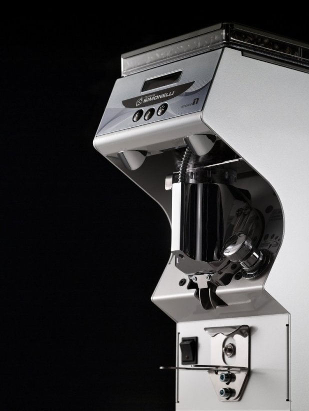 Ground coffee dispenser for the Mythos professional grinder
