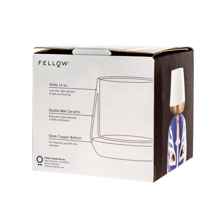 White ceramic Fellow Joey Mug with a capacity of 350 ml, perfect for caffe latté.