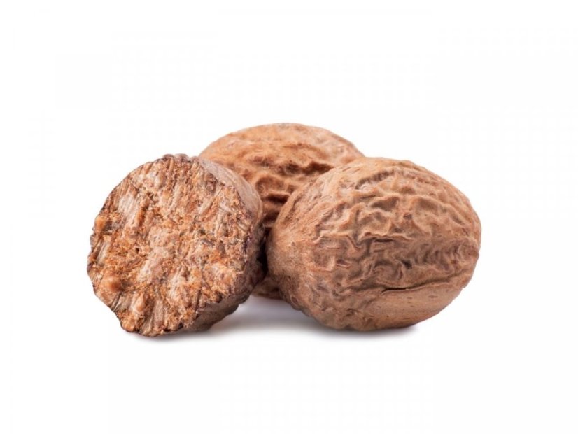 Flacon de 10 ml d'huile essentielle de noix de muscade 100% naturelle, idéale pour une utilisation en automne.