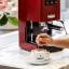 Red home single-boiler espresso machine Gaggia New Classic EVO.