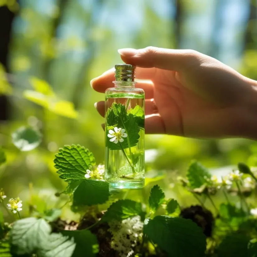 Bouteille d'huile essentielle de mélisse de 10 ml avec effet relaxant, fabriquée à partir d'ingrédients 100% naturels.