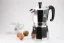 Aluminum moka pot for induction with coffee