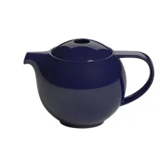 Tekande Loveramics Pro Tea i denim stil med en kapacitet på 400 ml, inkluderer et integreret filter til nem tebrygning.