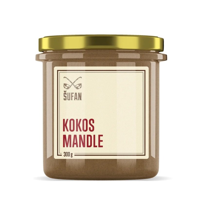 Beurre d'amande et de noix de coco Shufan 300 g.