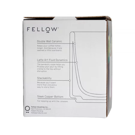 White Fellow Monty Cortado lungo cup with a capacity of 130 ml, ideal for coffee lovers.