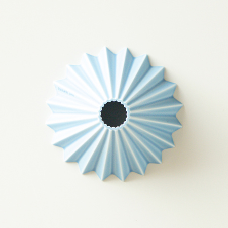 Dripper céramique Origami S bleu mat - porcelaine japonaise