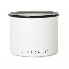 AirScape coffee canister 250g white - airtight stainless steel