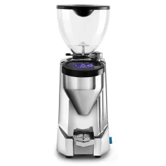 Front view of Rocket Espresso FAUSTO 2.1 Chrome coffee grinder