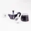Bialetti Moka Express in black, with a capacity for 3 cups, suitable for ceramic heating sources.