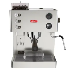 Espresso Kaffismaschinn Lelit Kate PL82T, ideal fir doheem ze benotzen, ausgestatt mat enger manueller Botzfunktioun.