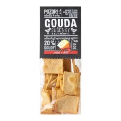Paquet de biscuits Gouda faits à la main de Luhačovice avec goût de chili