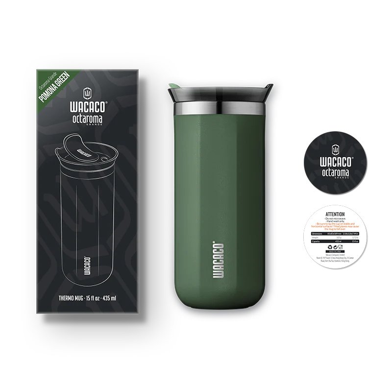 Mug thermo de voyage Wacaco Octaroma Grande - Pomona Green 435 ml