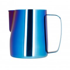 Milk whisking jug in Barista Space blue.