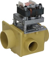 Ofllës-Elektromagnetventil MDB-C-55 mat engem beige Plastikgehäus, e puer Stutzen an engem Elektromotor mat Spull uewen. Ofllës-Elektromagnetventil MDB-C-55 mat engem beige Plastikgehäus, e puer Stutzen an engem Elektromotor mat Spull uewen.