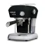 Machine à café manuelle Ascaso Dream ONE en élégant noir foncé avec chaudière en acier inoxydable.