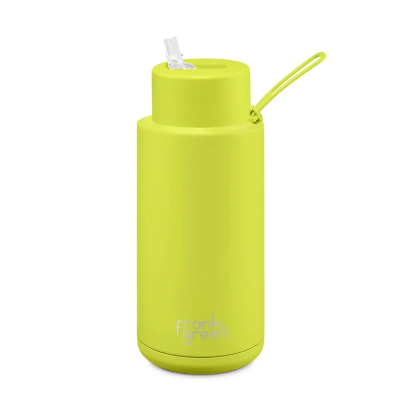 Travel Thermo Bottle Frank Green Ceramic Neon Yellow 1000 ml