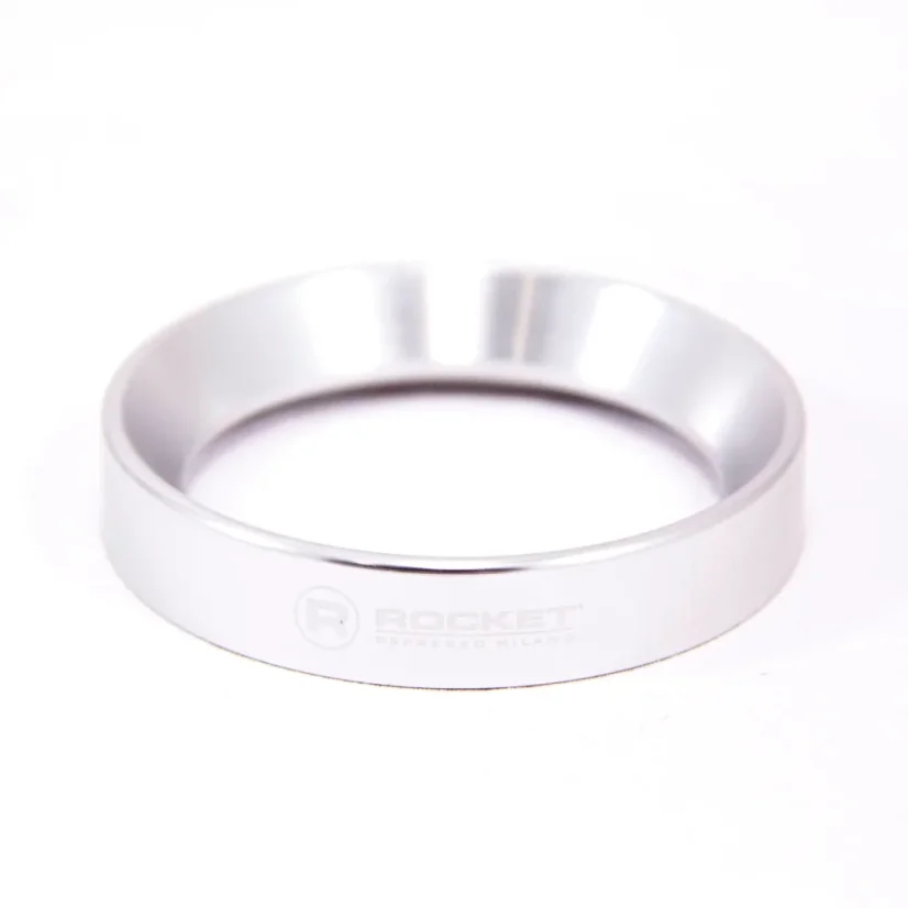 Entonnoir à remplissage argenté de 58,55 mm de diamètre en aluminium, parfait pour les amateurs de café.
