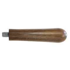 Poignée de porte-filtre avec un manche en bois.
