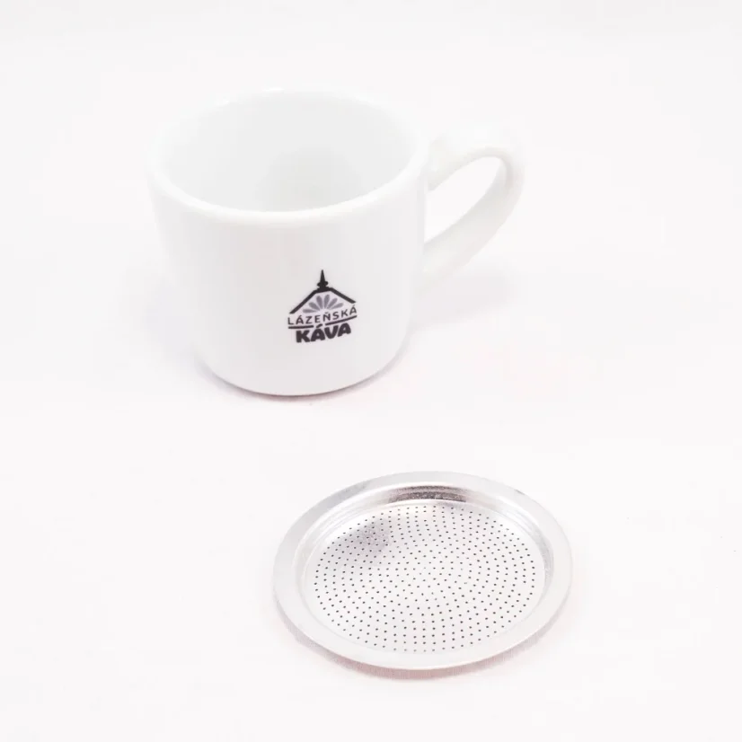 Set aus drei Aluminiumdichtungen und einem Sieb für die Bialetti Fiammetta Mokkakanne.