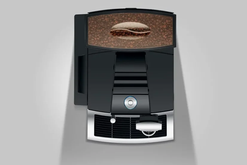 Large container for coffee beans with a capacity of 1 kg.