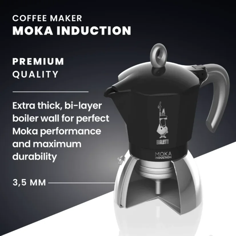 Description et avantages de l'utilisation de la cafetière Bialetti New Moka Induction.