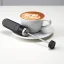 Subminimal NanoFoamer Lithium milk frother with a cappuccino cup