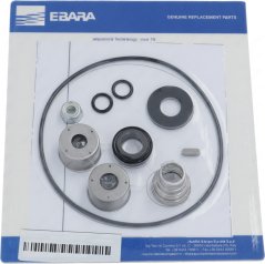 Sats vun der mechanescher Dichtung EBARA an engem Blister: Dichtungsréng, Ënnerluegscheiwen, Mutteren an e Stëft.