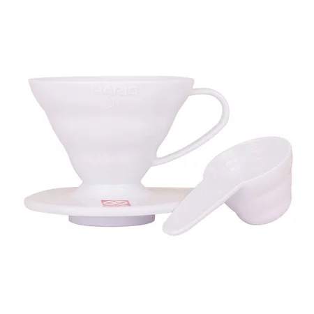 Dripper Hario V60-01 en plastique blanc