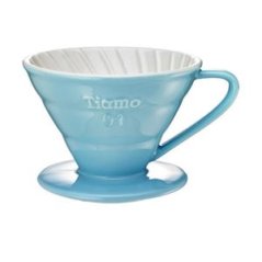 Tiamo dripper de café cerámico V01 azul claro - pour over