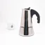 Stainless steel Moka pot Forever Miss Conny for brewing 4 cups of coffee.