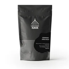Espresso blend of 80% Arabica and 20% Robusta beans.