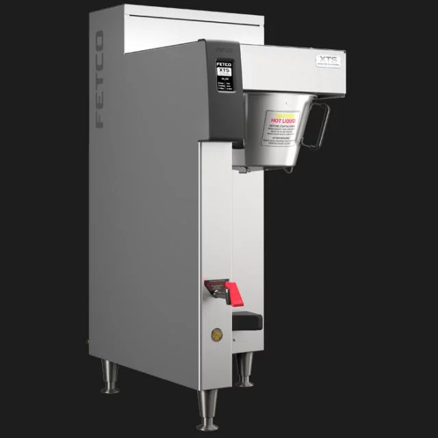Profesionálny prekapávač kávy Fetco CBS-2161 vyrobený z plastu, ideálny pre kaviarne a reštaurácie.