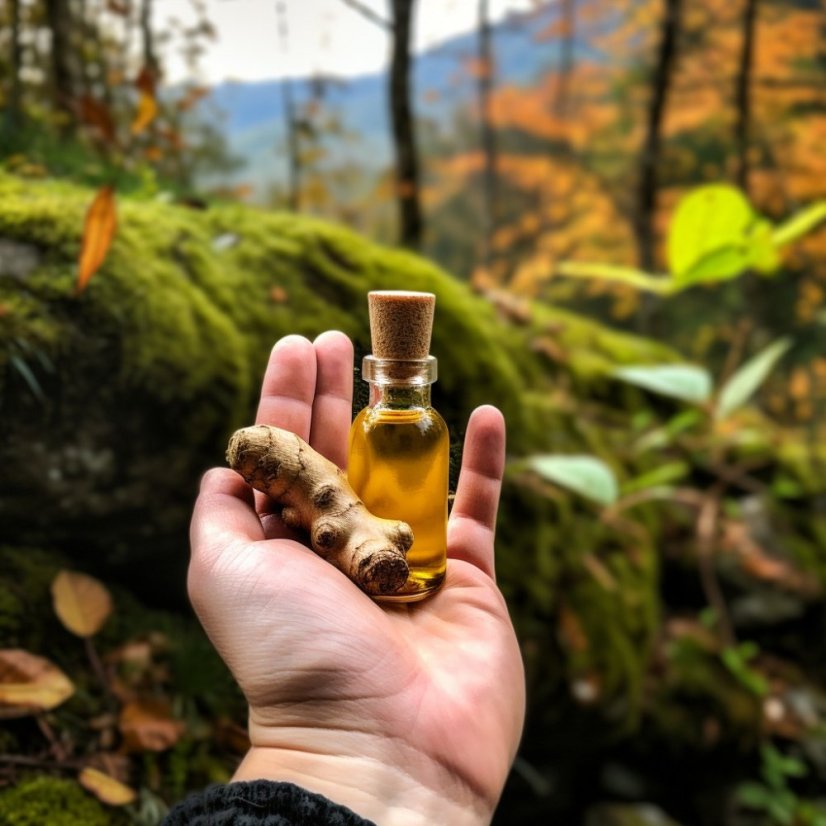 Fľaša s 100% prírodným esenciálnym olejom Horský zázvor od značky Pěstík, 10 ml, vhodný pre vegánov.