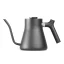 Gooseneck kettle in black design with a heating source, Fellow Stagg brand, capacity of 1000ml.