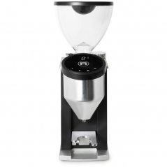 Vorderansicht Rocket Espresso FAUSTINO 3.1 schwarzes Mahlwerk.