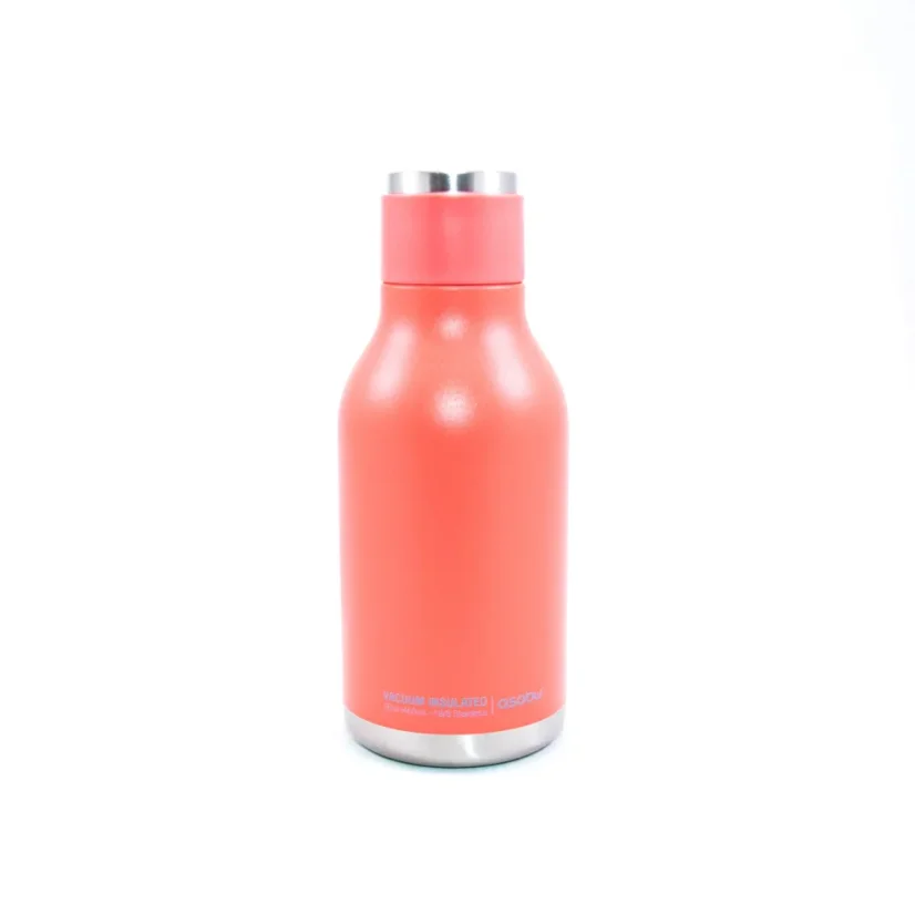 Fľaša Asobu Urban Water Bottle v broskyňovej farbe s objemom 460 ml, ideálna pre každodennú hydratáciu na cestách.