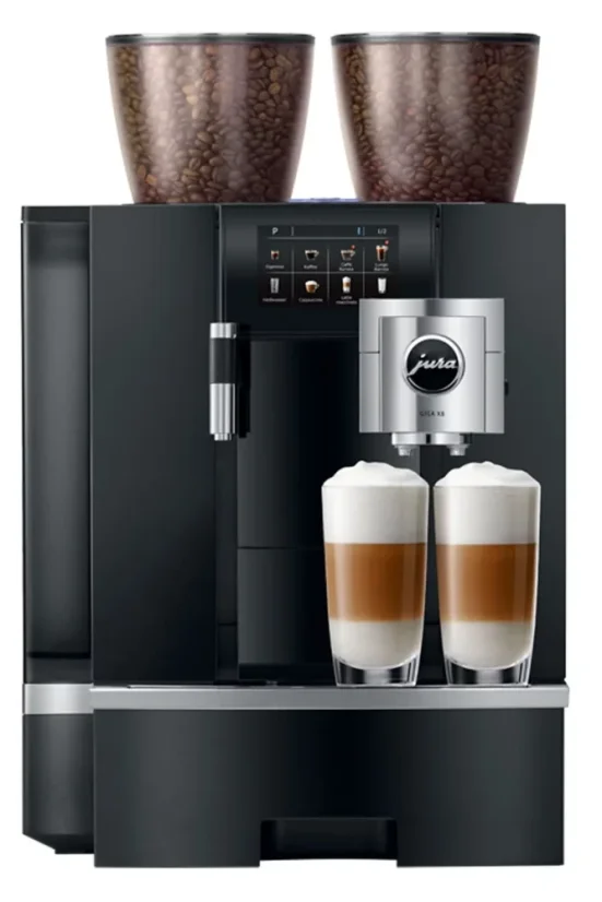Two bean coffee dispensers with a capacity of 650 g.