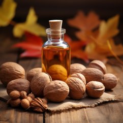 Bottle of 100% natural essential oil nutmeg by Pestik, ideal for the autumn season, 10 ml.