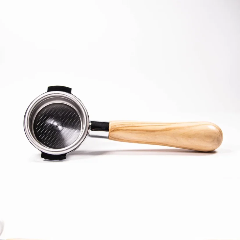 Porte-filtre nu 58 mm avec poignée en bois d'olivier.