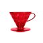 Presse-café en plastique rouge Hario V60-02 pour préparer 2 à 4 tasses de café.