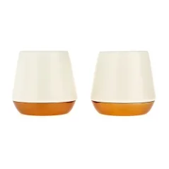 Pair of white ceramic 70 ml Fellow Junior espresso cups, perfect for ristretto lovers.