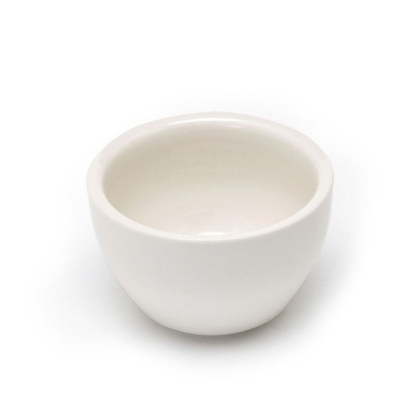 Bol blanc pour la dégustation de Rhinowares.