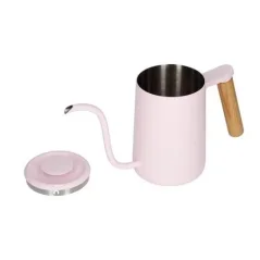 Open Timemore Fish Youth kettle with lid in pink color