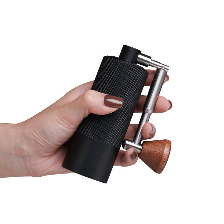 The Timemore Nano 3 hand grinder in black features very compact dimensions.