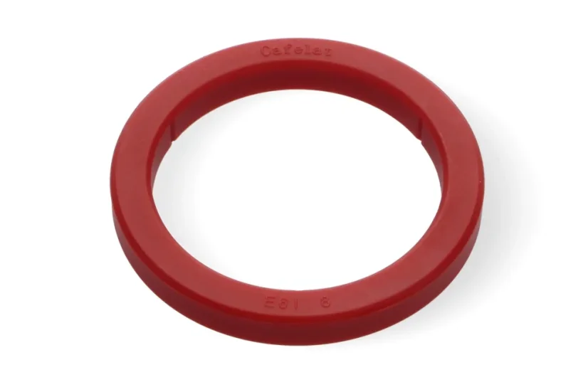 Czerwone uszczelki silikonowe Cafelat, rozmiar 8,0 mm.